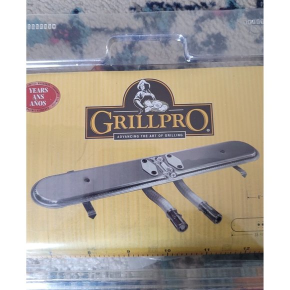 ONWARD MFG - GRILL PRO 25723 Universal Stainless Steel Dual Bar Burner 15.5"NEW - Picture 4 of 7